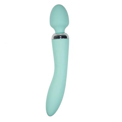 Green 9.45 Inch Mini Double Wand ABS Silicone Sex Toy