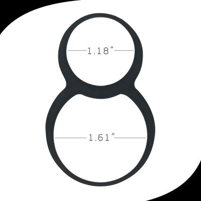 Medical Grade 30mm 42mm Silicone Dual Penis Ring